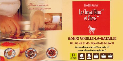 Hôtel restaurant LE CHEVAL BLANC et CLOVIS cliquez pour plus d‘infos